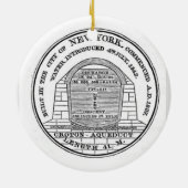 Oud Kerst Ornament van het Croton Aqueduct (Achterkant)