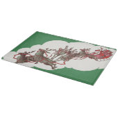 Oud Kerstavond, Retro Kerstman in slee Snijplank (Hoek)