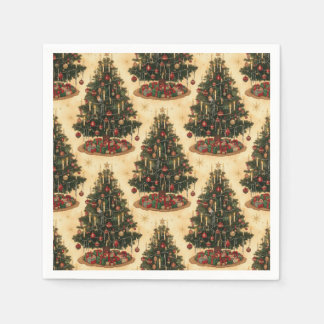 Oud Kerstboom Vakantiepatroon Servet
