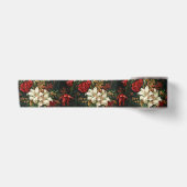 Oud kerstfantasie Bloempatroon Satijnen Lint (Voorkant)