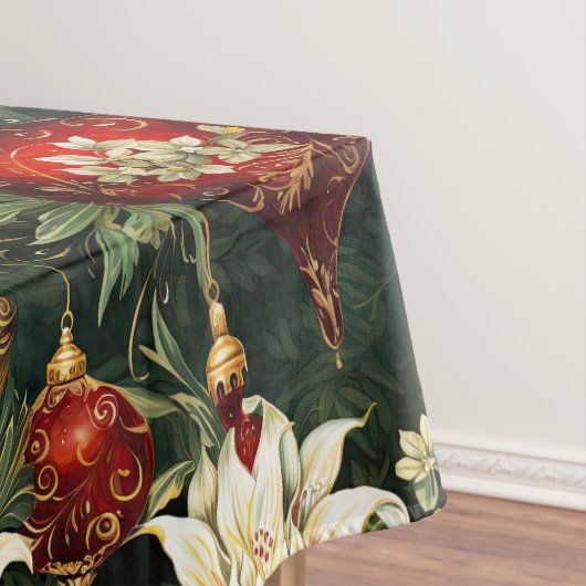 Oud kerstfantasie Bloempatroon Tafelkleed (Voorbeeld)