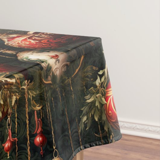 Oud kerstfantasie Bloempatroon Tafelkleed (Voorbeeld)