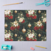 Oud kerstfantasie Bloempatroon Tissuepapier (Craft)
