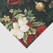 Oud kerstfantasie Bloempatroon Tissuepapier (Detail)
