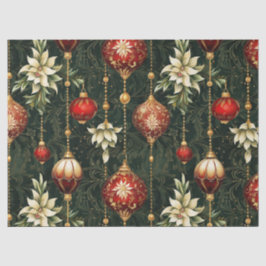 Oud kerstfantasie Bloempatroon Tissuepapier