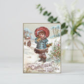 Oud Kerstfeest Briefkaart (Staand voorkant)