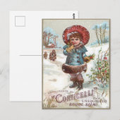 Oud Kerstfeest Briefkaart (Voorkant / Achterkant)