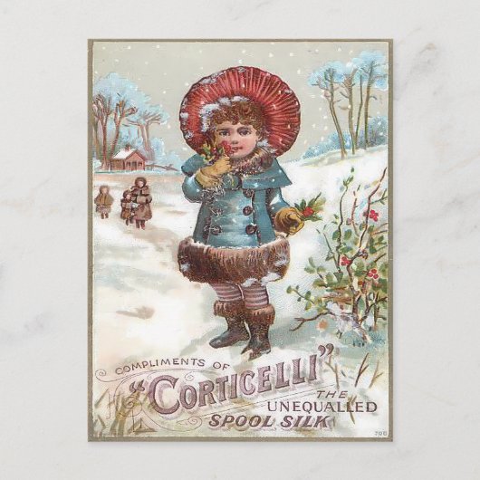 Oud Kerstfeest Briefkaart (Voorkant)