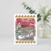 Oud Kerstfeest Briefkaart (Staand voorkant)