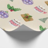 Oud Kerstfeest Cadeaupapier (Hoek)