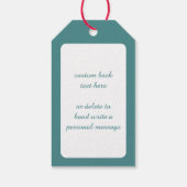 Oud Kerstfeest, Fancy Victorianse stadsmensen Cadeaulabel (Achterkant)