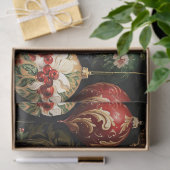 Oud kerstfeest fantasie Bloempatroon Tissuepapier (Geschenk)