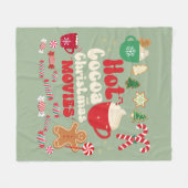 Oud Kerstfeest Fleece Deken (Voorkant (Horizontaal))
