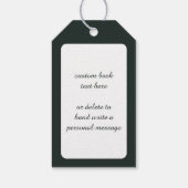 Oud Kerstfeest, huis met kransen in de ramen Cadeaulabel (Achterkant)