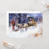 Oud Kerstfeest in New England (door Charles Russel Kaart (Voorkant / Achterkant in situ)