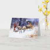 Oud Kerstfeest in New England (door Charles Russel Kaart (Gele Bloem)