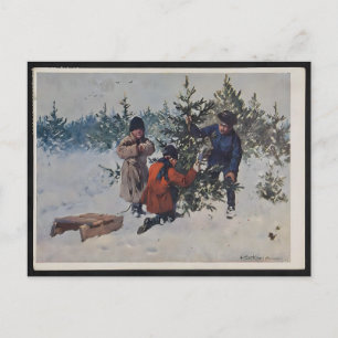 Oud Kerstfeest in Polen Briefkaart