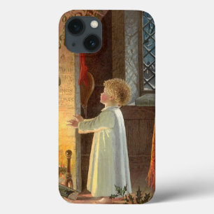 Oud Kerstfeest, Kind dat zich verwarmt bij de open Case-Mate iPhone Case