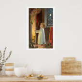 Oud Kerstfeest, Kind dat zich verwarmt bij de open Poster (Keuken)