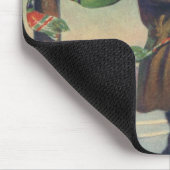 Oud Kerstfeest, Kind met Groot Pakket Muismat (Hoek)
