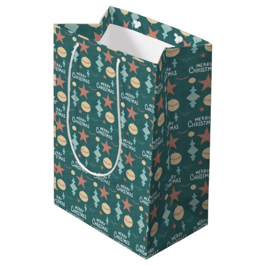 Oud Kerstfeest Medium Cadeauzakje (Achterkant Gekanteld)