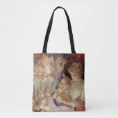 Oud Kerstfeest, moeder leest bedtijdverhaal Tote Bag (Voorkant)