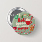 Oud Kerstfeest Ronde Button 5,7 Cm (Voorkant /achterkant)