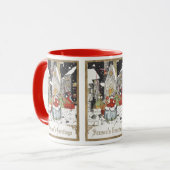 Oud Kerstfeest, Victoriaanse mensen in de kerk Mok (Voorkant links)