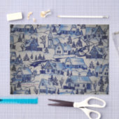 Oud kerstfeestdorp tissuepapier (Craft)