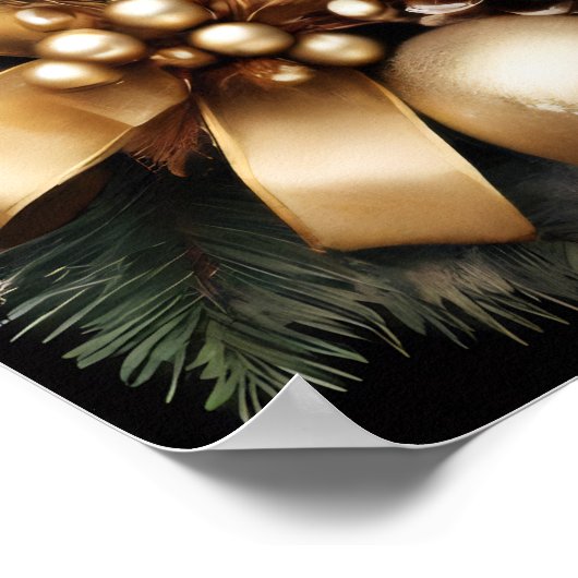 Oud Kerstframe Poster (Hoek)