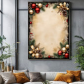 Oud Kerstframe Poster