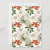 Oud Kerstgroen Patroon Feestdagenkaart (Achterkant)