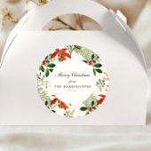 Oud Kerstgroen Patroon Ronde Sticker
