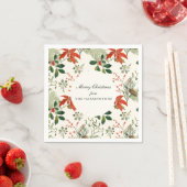 Oud kerstgroenpatroon servet (Insitu)