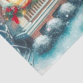 Oud Kersthuis Vloeipapier Tissuepapier (Detail)