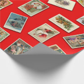Oud kerstkaartpatroon cadeaupapier (Hoek)