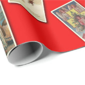 Oud kerstkaartpatroon cadeaupapier (Rol Hoek)