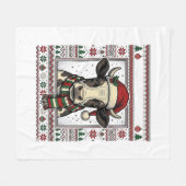Oud kerstkoe lelijk T-shirtontwerp_1 Fleece Deken (Voorkant (Horizontaal))