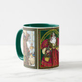 Oud Kerstmis, 3 verschillende Kerstmannen Mok (Voorkant links)