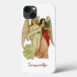 Oud Kerstmis, Antieke Victoriaanse Engel Die Cut iPhone 13 Hoesje