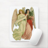 Oud Kerstmis, Antieke Victoriaanse Engel Die Cut Muismat (Met muis)