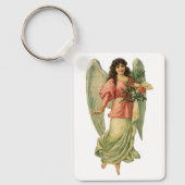 Oud Kerstmis, Antieke Victoriaanse Engel Sleutelhanger (Voorkant)