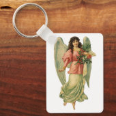 Oud Kerstmis, Antieke Victoriaanse Engel Sleutelhanger (Voorkant)