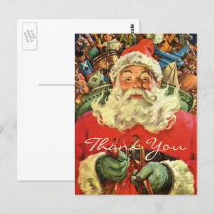 Oud Kerstmis Bedankt Briefkaart