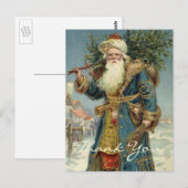 Oud Kerstmis Bedankt Briefkaart (Voorkant / Achterkant)