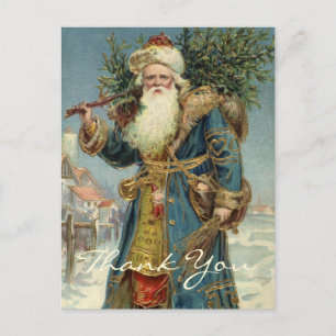 Oud Kerstmis Bedankt Briefkaart