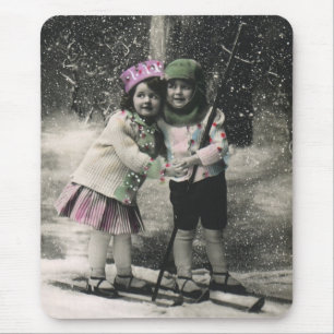 Oud Kerstmis, Beste Vrienden op Ski's Muismat