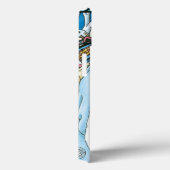 Oud Kerstmis, Blauwe Kerstman met Sneeuwbol Case-Mate iPhone Case (Achterkant / Rechts)
