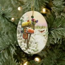 Oud Kerstmis, Brievenbussen in Winterlandschap 