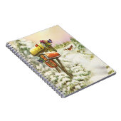 Oud Kerstmis, Brievenbussen in Winterlandschap Notitieboek (Rechterzijde)